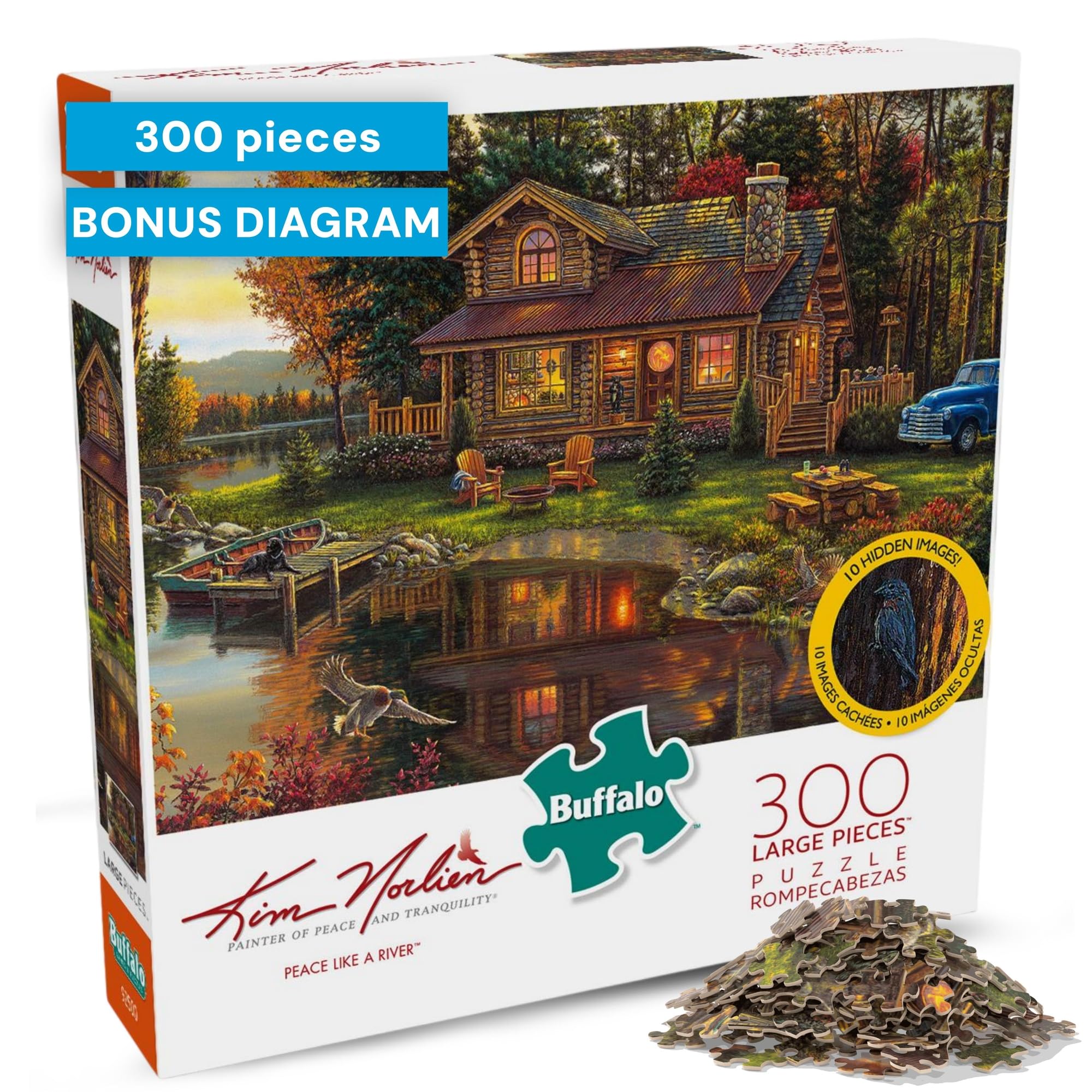 Amazon.com: Buffalo Games - Kim Norlien - Peace Like A River - 300